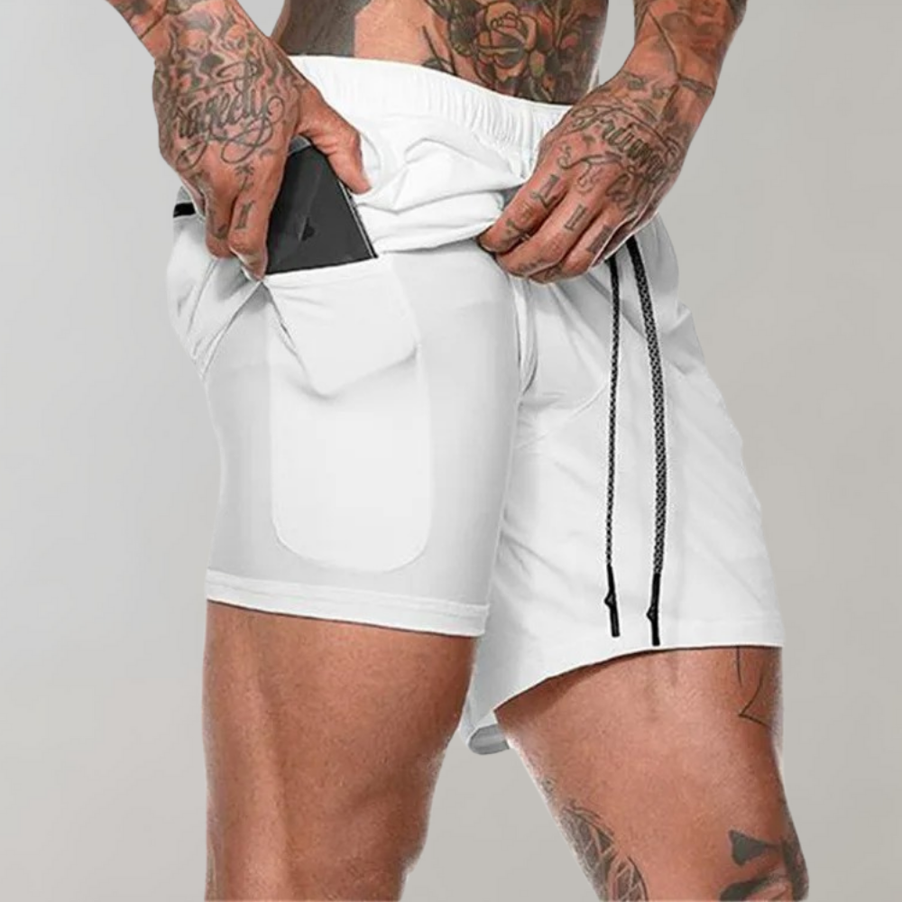 Heren 2-in-1 Fitnessshort Casual 9