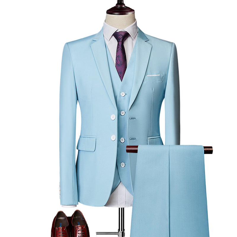 Heren 3-Delig Pak met Veste en Broek voor Trouw en Formele Gelegenheden 0