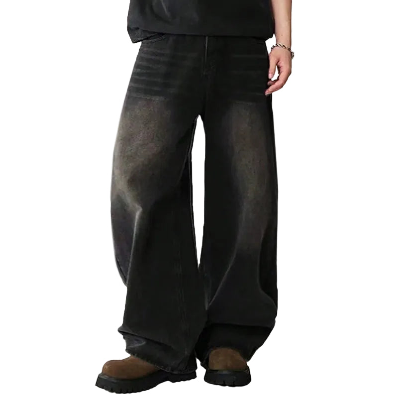 Heren Baggy Jeans Met Wijde Pijpen 0