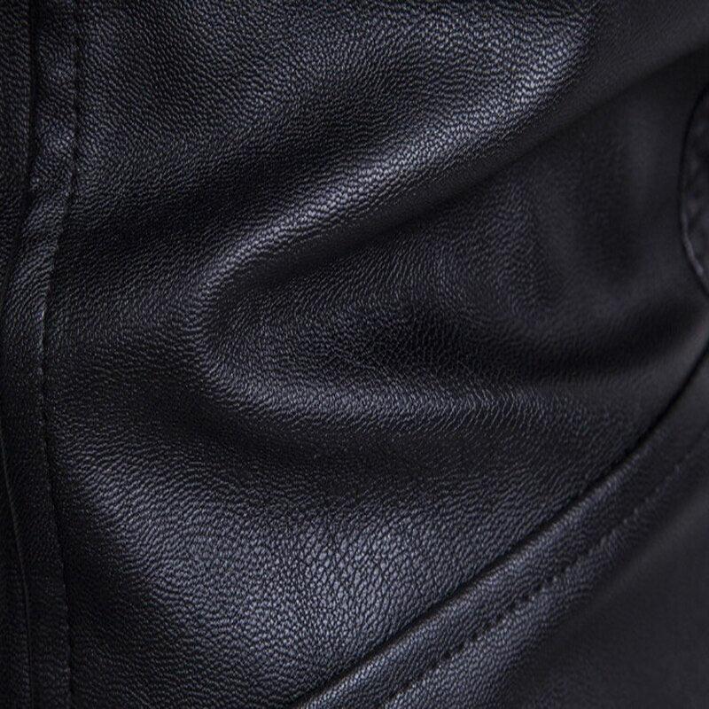 Heren Bikerjack met Decoratieve Riemen 5