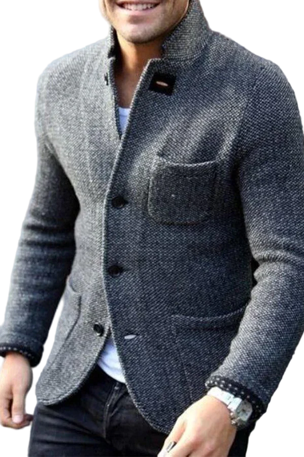 Heren Blazer Met Knopen Modern Stijl 0