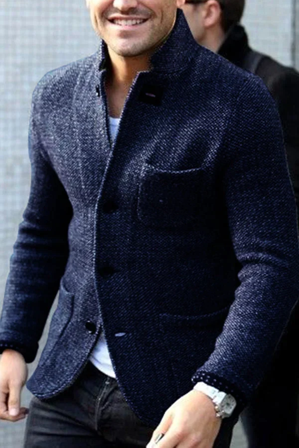 Heren Blazer Met Knopen Modern Stijl 3