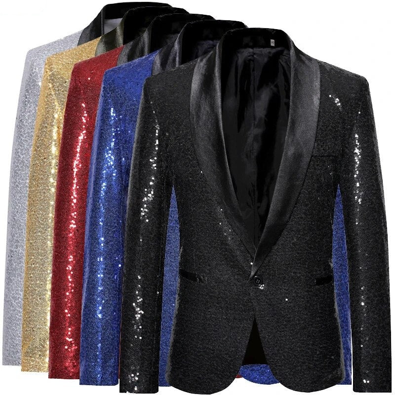 Heren Blazer met Glanzende Squin-Glitter 1