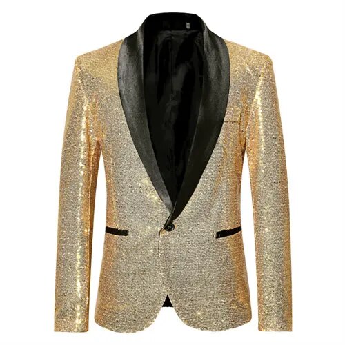 Heren Blazer met Glanzende Squin-Glitter 4
