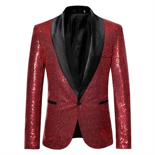 Heren Blazer met Glanzende Squin-Glitter 5