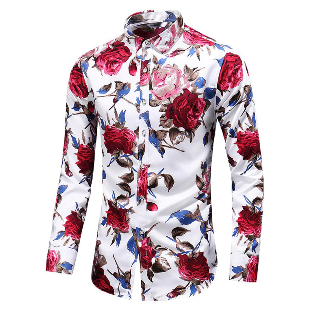 Heren Bloemenoverhemd Romantisch Ontwerp 1