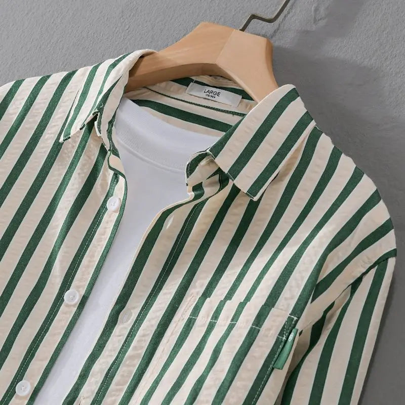 Heren Blouse Gestreept Casual Stijl 3