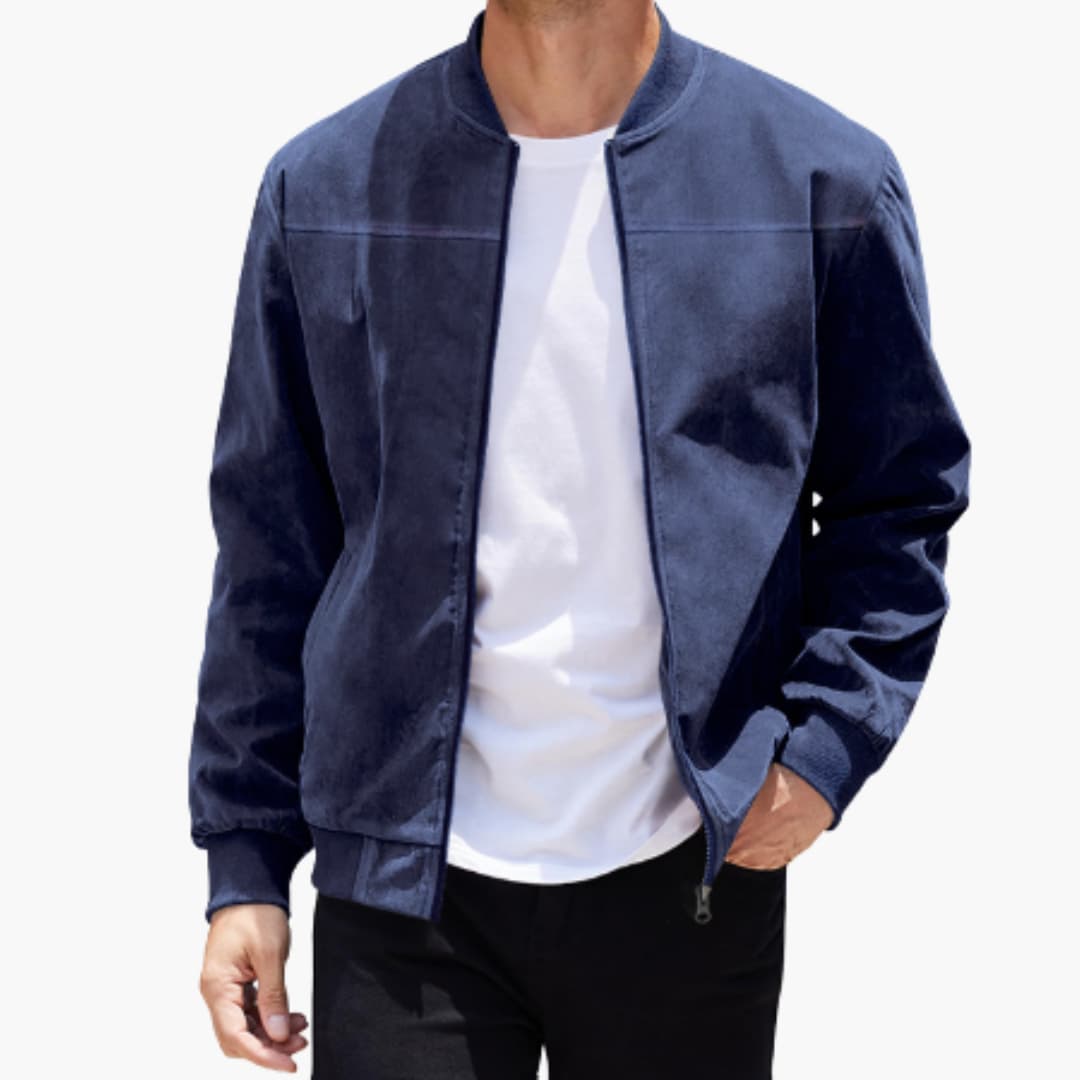 Heren Bomberjack Met Geribbelde Kraag Voor Casual Stijl 4