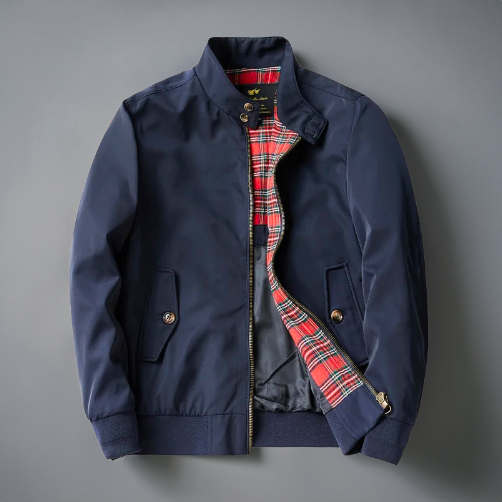 Heren Bomberjack Met Geruite Voering Modern Design 1