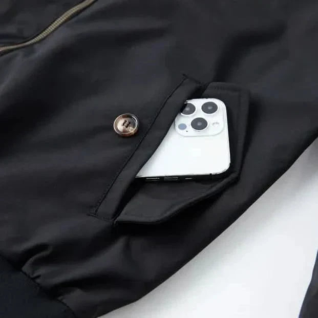 Heren Bomberjack Met Geruite Voering Modern Design 6