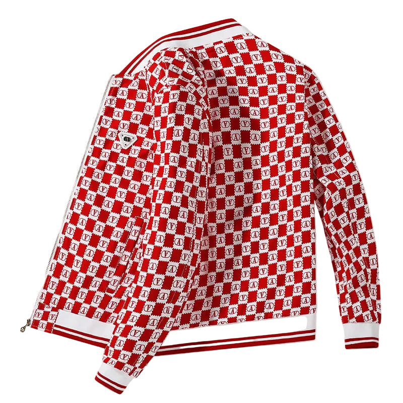 Heren Bomberjack Retro Checkerboard Stijl 1