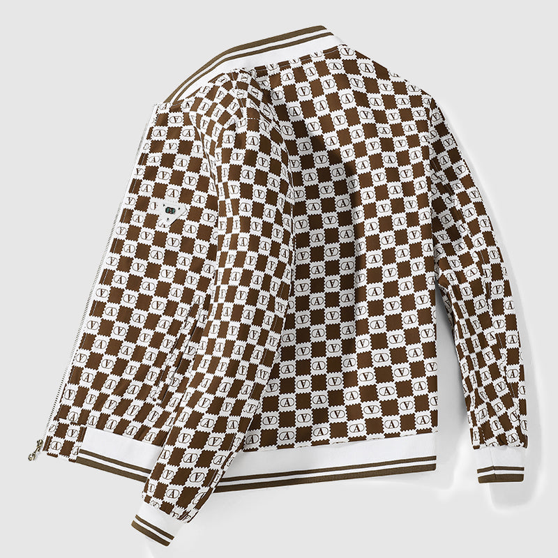 Heren Bomberjack Retro Checkerboard Stijl 3