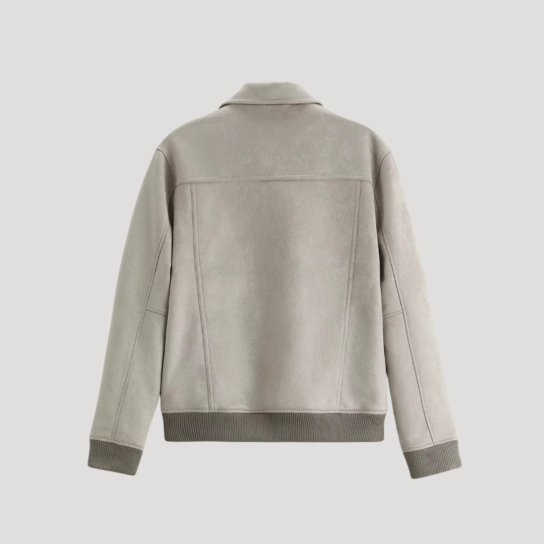 Heren Bomberjack Stijlvol Ontwerp Met Geribbelde Details 1