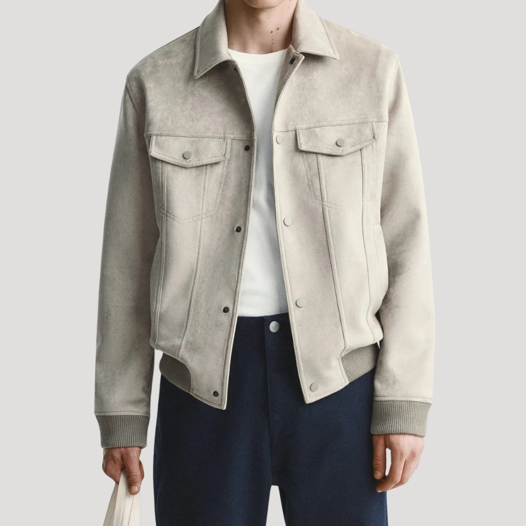 Heren Bomberjack Stijlvol Ontwerp Met Geribbelde Details 3