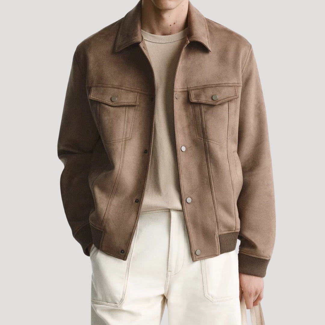 Heren Bomberjack Stijlvol Ontwerp Met Geribbelde Details 6