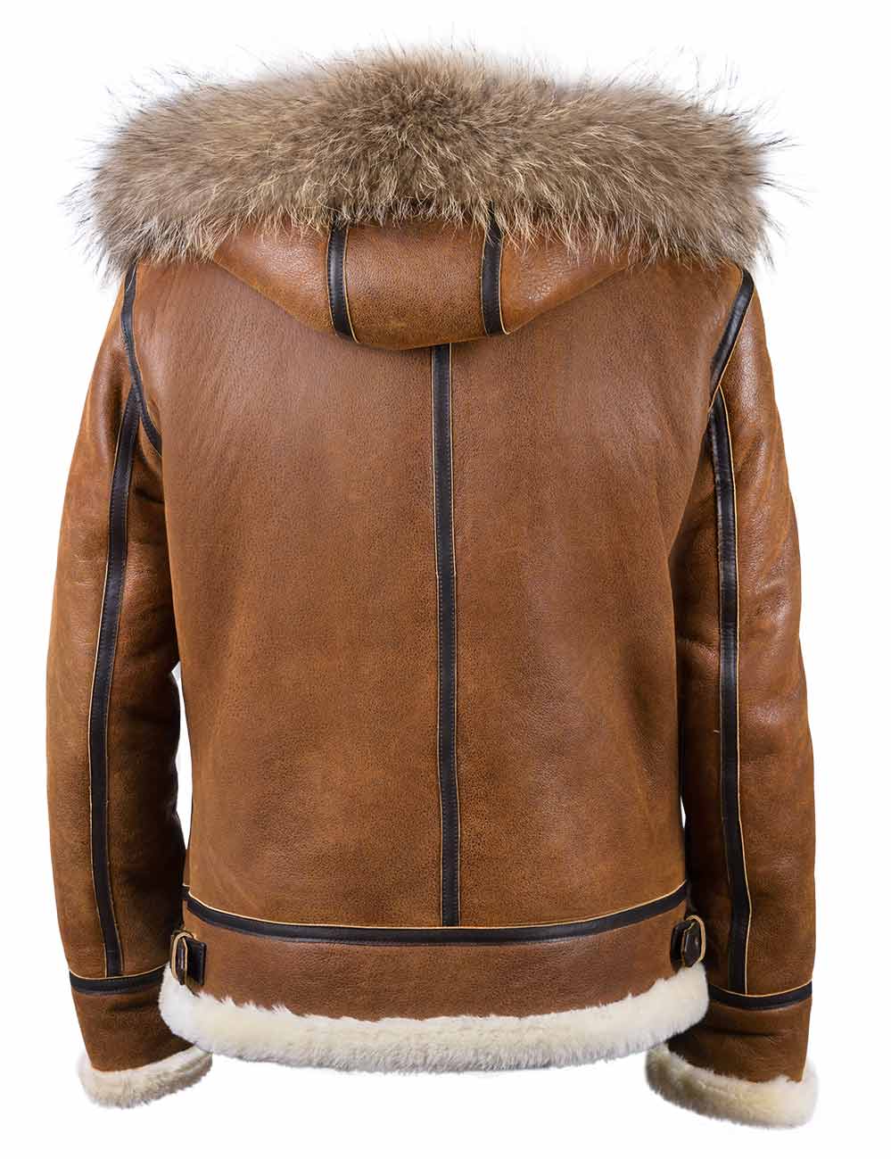 Heren Bomberjack met Capuchon en Imitatiebont 2