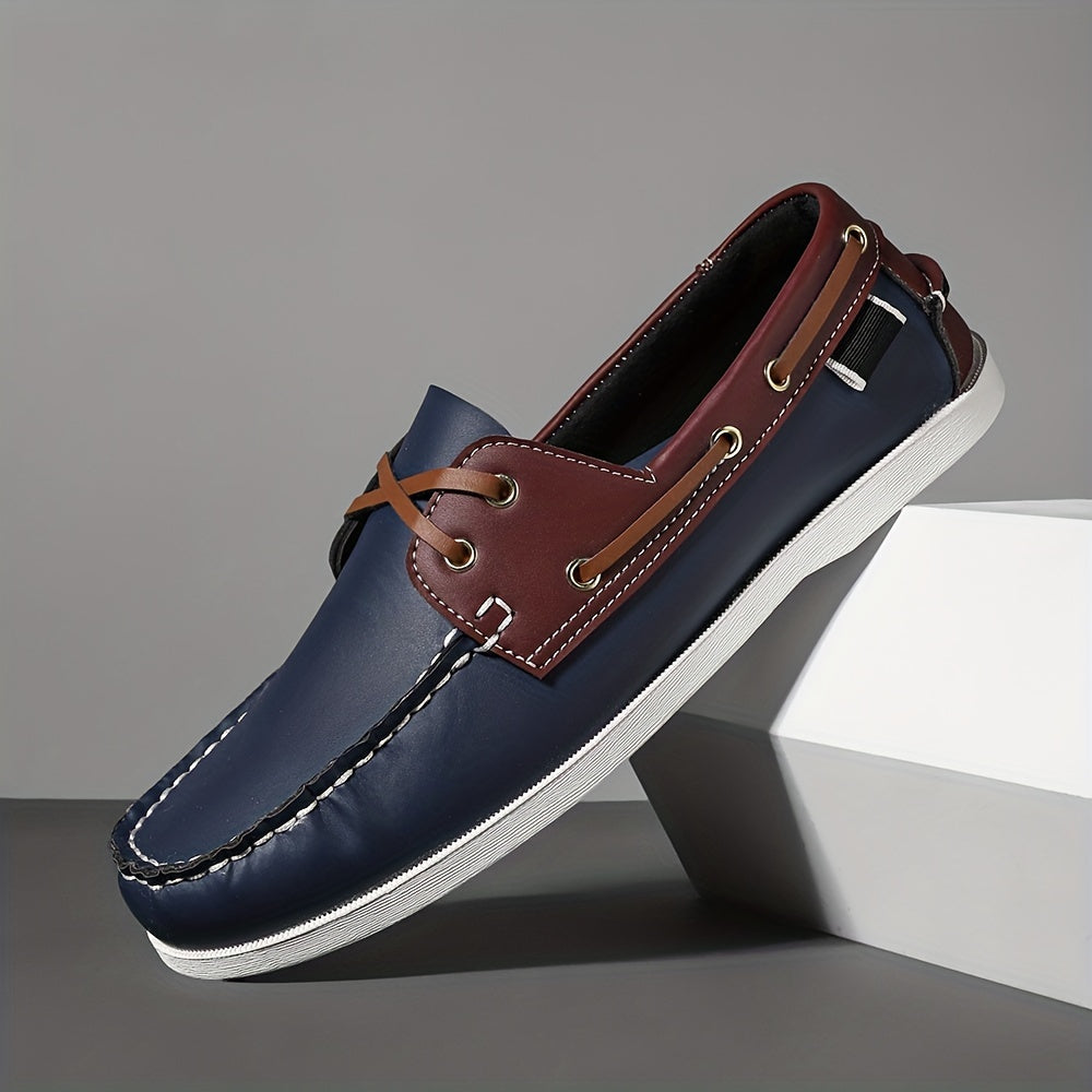 Heren Bootschoenen Nautisch Laag met Kleurblokken 1