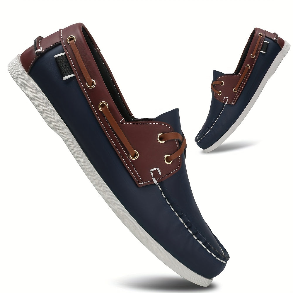 Heren Bootschoenen Nautisch Laag met Kleurblokken 2