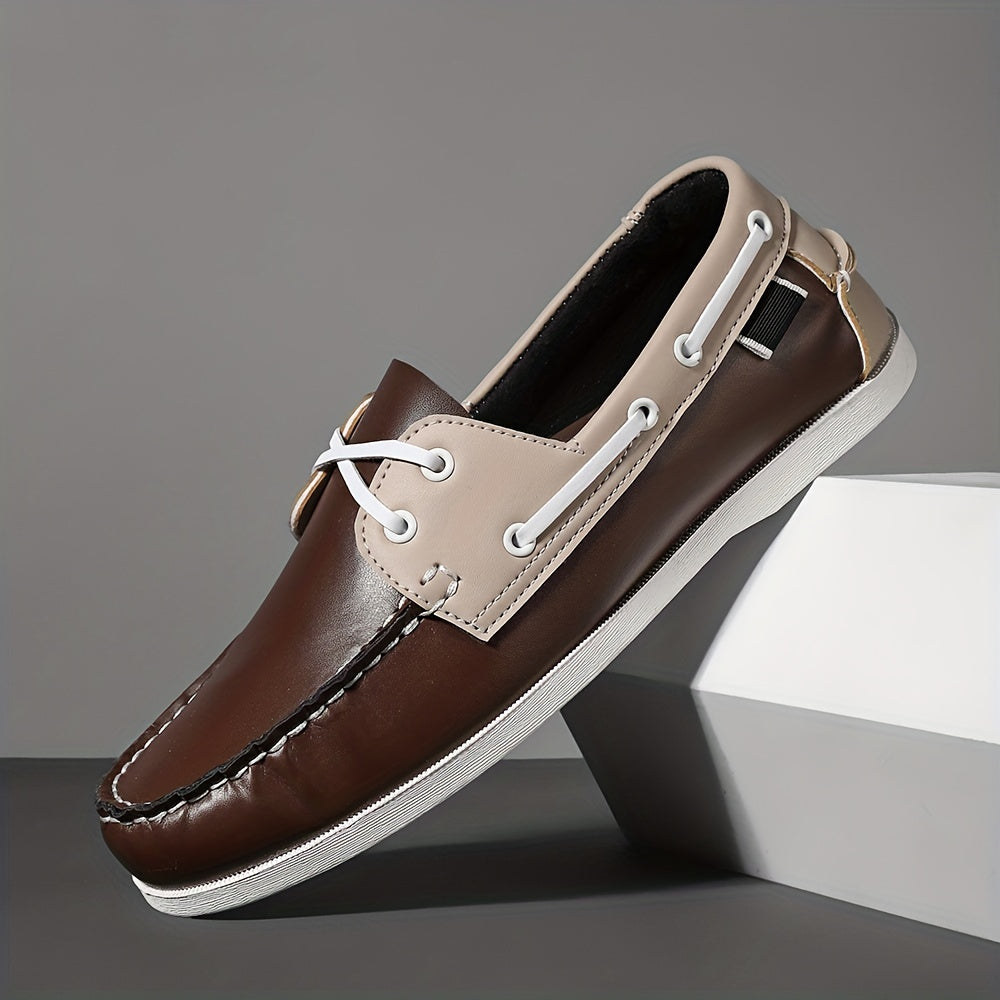 Heren Bootschoenen Nautisch Laag met Kleurblokken 3