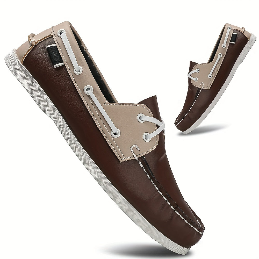 Heren Bootschoenen Nautisch Laag met Kleurblokken 4