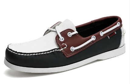 Heren Bootschoenen Nautisch Laag met Kleurblokken 8