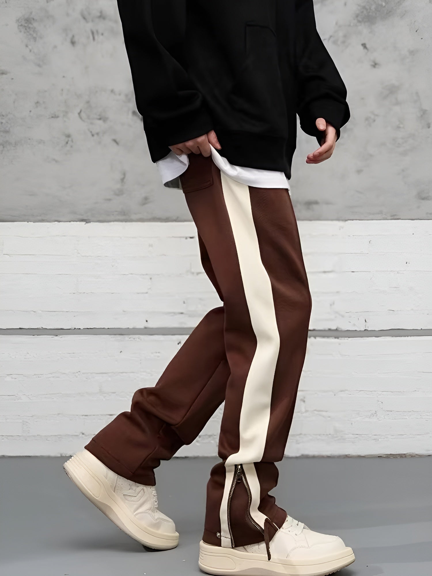 Heren Broek Casual met Contrasterende Accenten 3