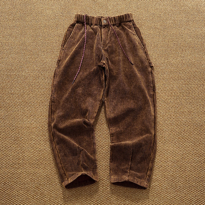Heren Broek Corduroy Met Diepe Zakken 1