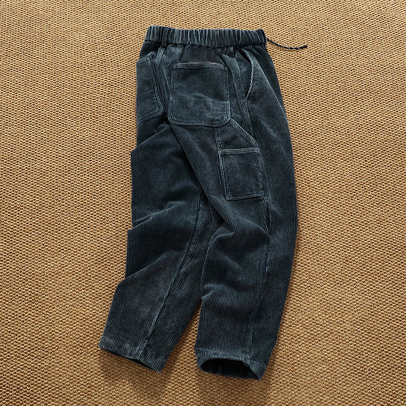 Heren Broek Corduroy Met Diepe Zakken 2