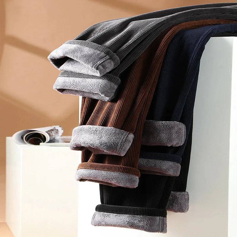 Heren Broek Corduroy Met Fleece Voering 1