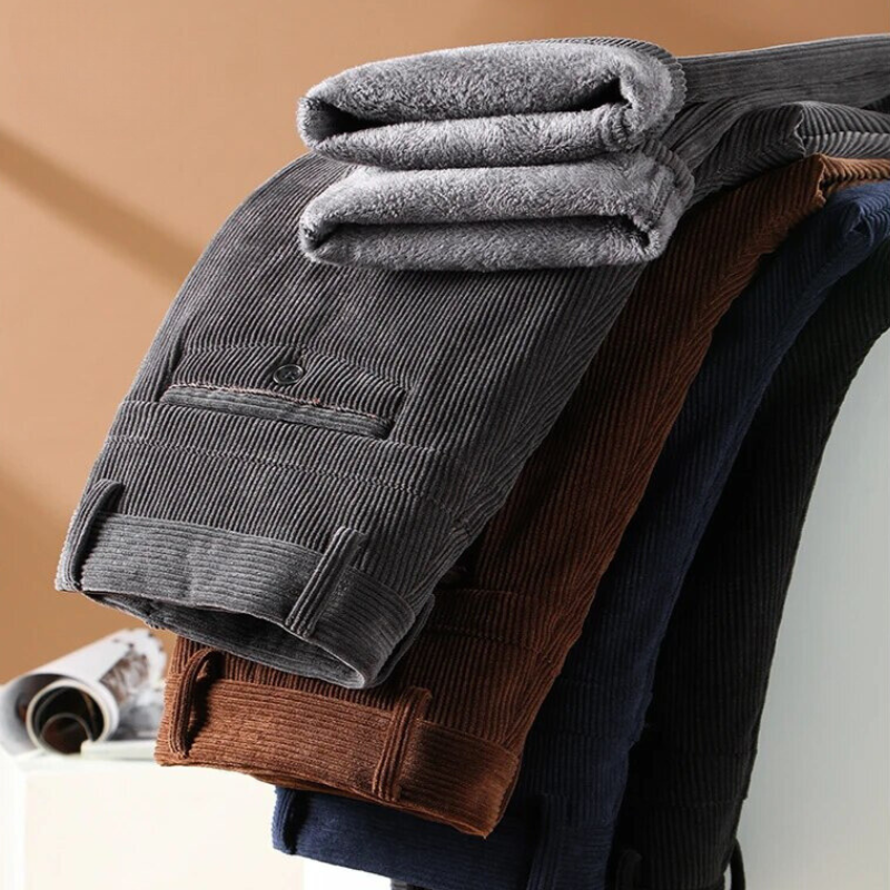 Heren Broek Corduroy Met Fleece Voering 3
