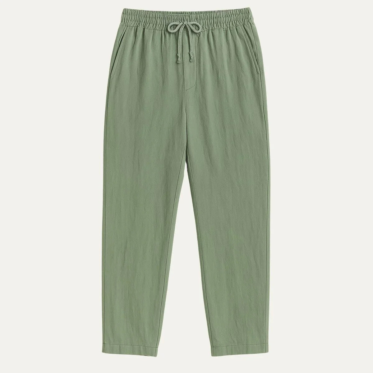 Heren Broek Linnen Beige Klassiek 2