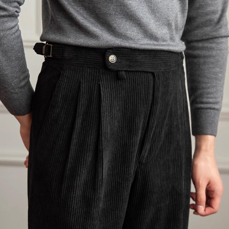 Heren Broek Retro Rechte Snit Stijlvol met Elastische Taille 10