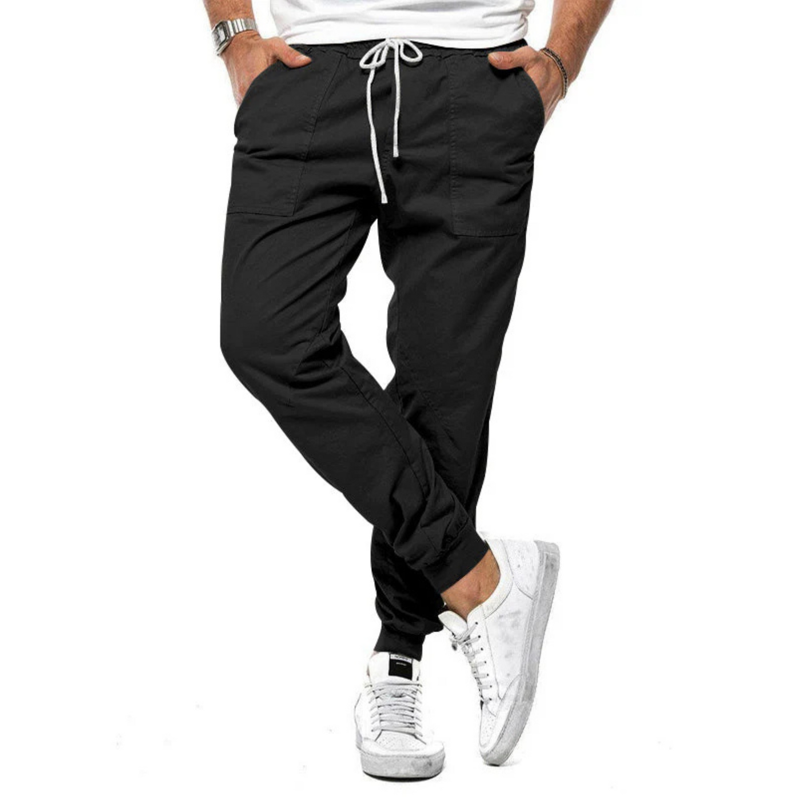 Heren Broeken Casual Met Elastiek En Stretch Pasvorm 2