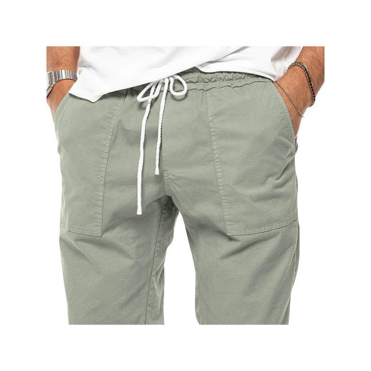 Heren Broeken Casual Met Elastiek En Stretch Pasvorm 5