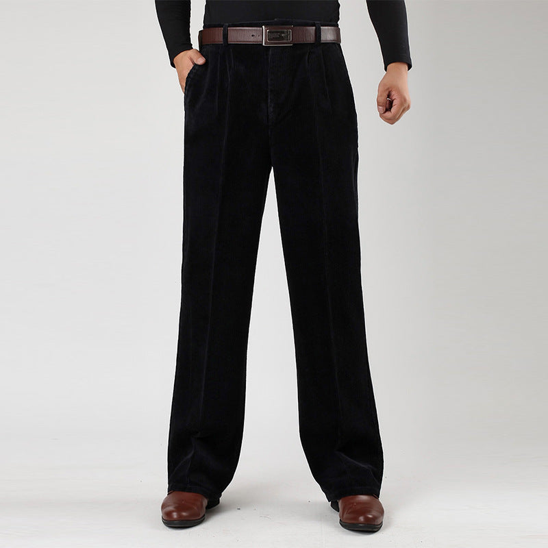 Heren Broeken Geplooid Hoge Taille Casual Stijl 2