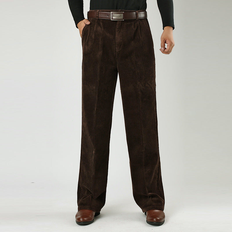 Heren Broeken Geplooid Hoge Taille Casual Stijl 4
