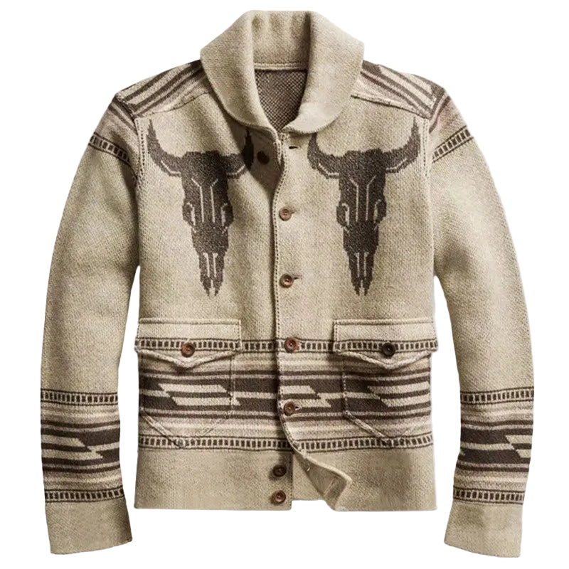 Heren Cardigan met Western Flair 0
