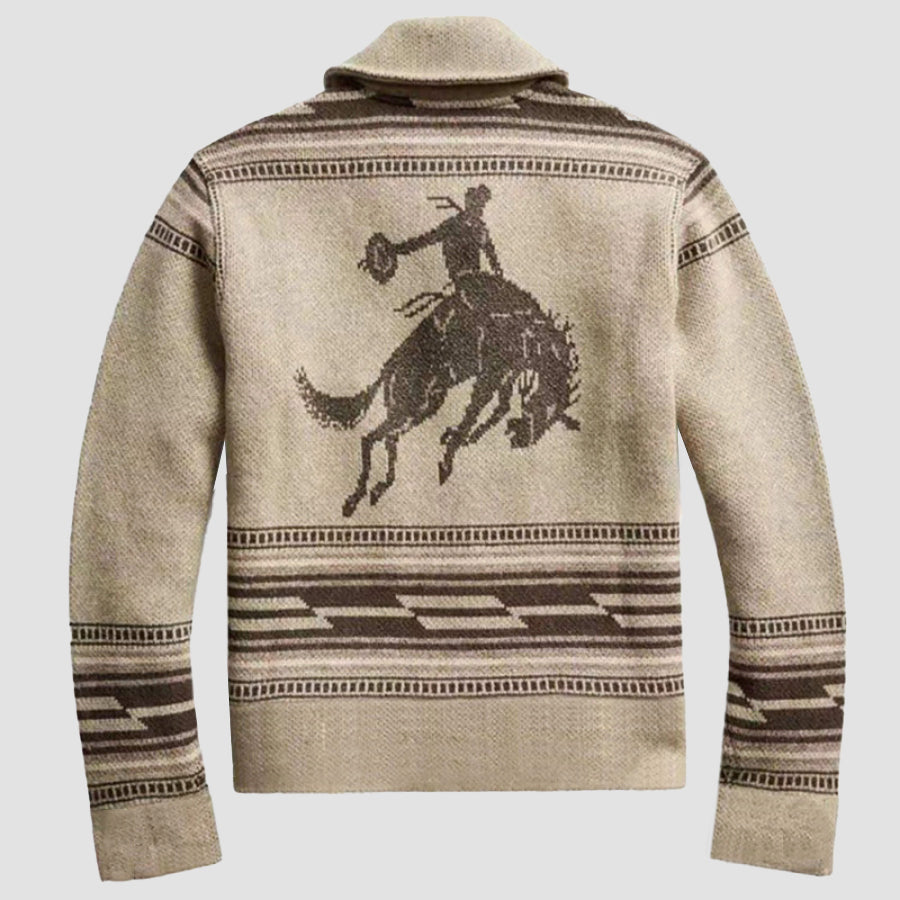 Heren Cardigan met Western Flair 1