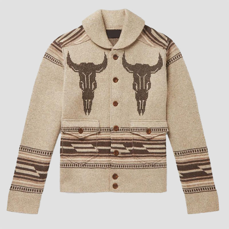 Heren Cardigan met Western Flair 2