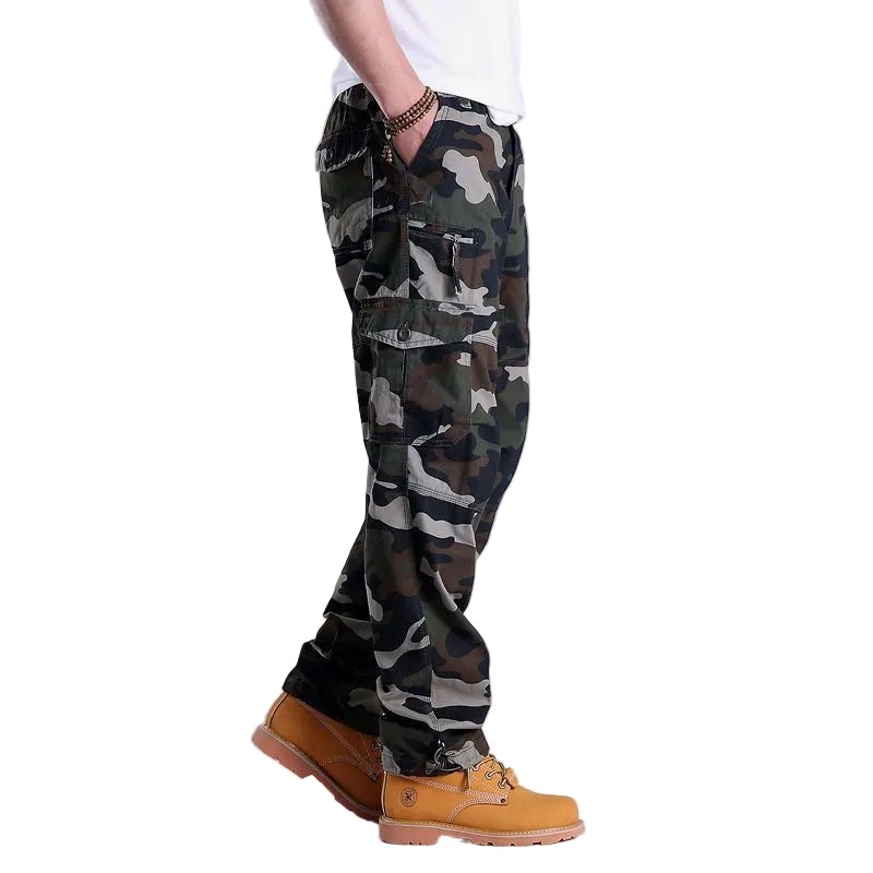 Heren Cargobroek Camouflage Stijl Met Praktische Cargozakken 0