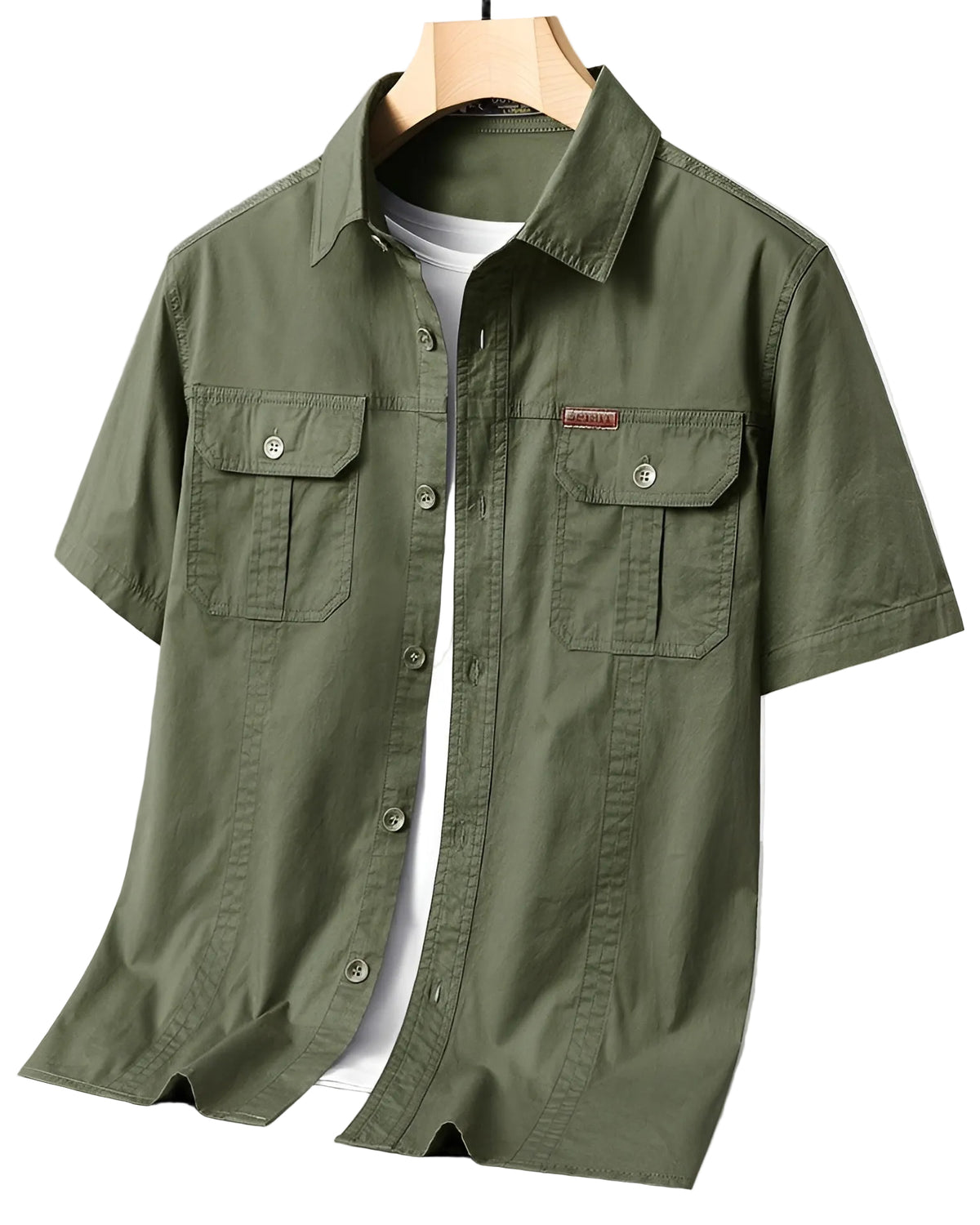 Heren Cargoshirt Korte Mouwen 0