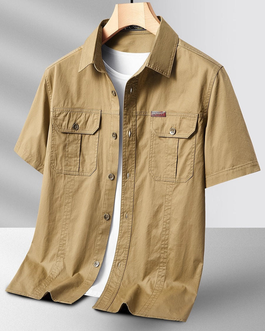 Heren Cargoshirt Korte Mouwen 2
