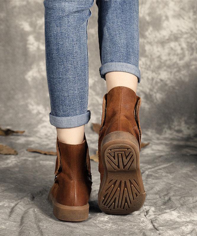 Heren Casual Boots van Koeienleer met Rits 2