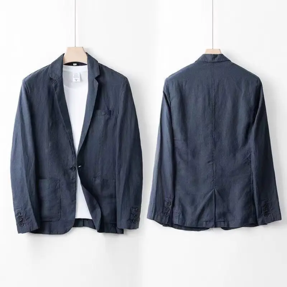 Heren Casual Linnen Set Met Ademende Pasvorm 8