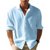 Heren Casual Overhemd Effen Kleur Lange Mouwen 0