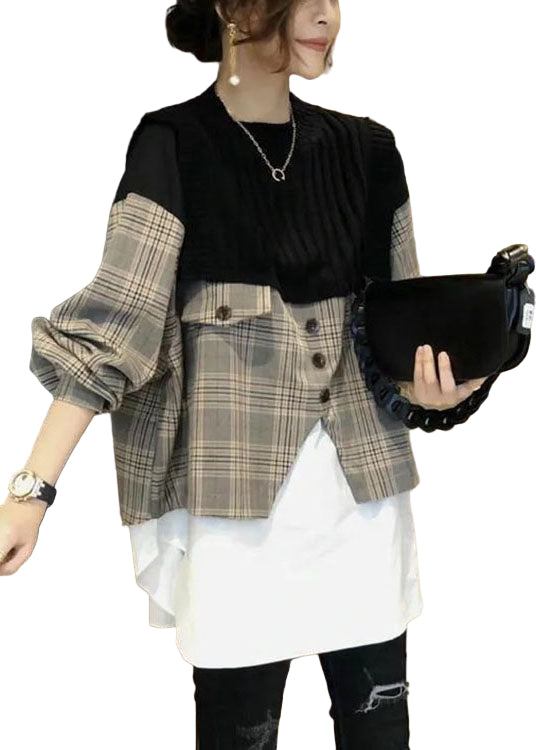 Heren Casual Overhemd Geruit met Lange Mouwen 0