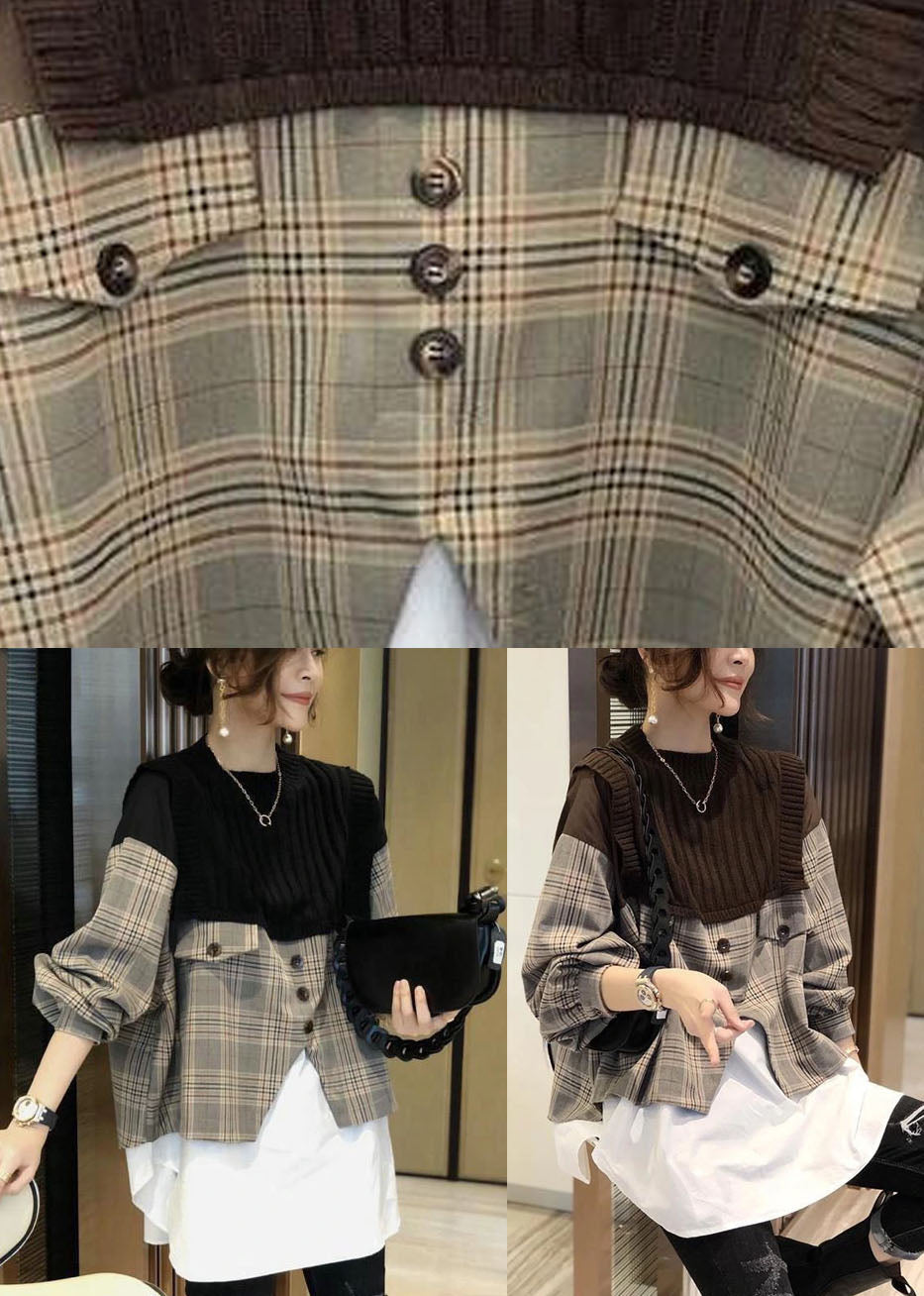 Heren Casual Overhemd Geruit met Lange Mouwen 4