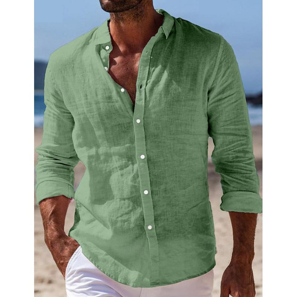 Heren Casual Overhemd Lichtgewicht Stijl 4