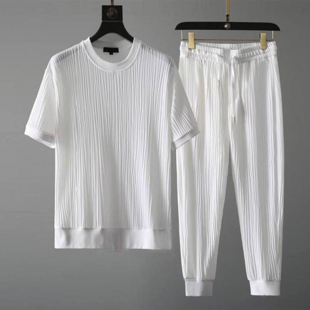 Heren Casual Set Relaxed O-hals 2