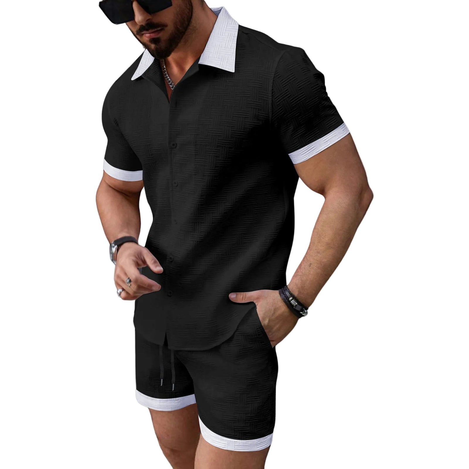 Heren Casual Sport Set Korte Mouwen 0